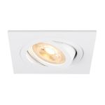 SLV New Tria 75 Spot Aluminium Blanc Carré | Diamètre 75mm - Convient pour 1x GU10 