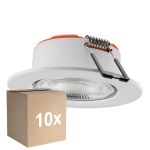 Lot 10x Ledvance Spot Combo Fire Rated FIX Blanc 5W 560lm 60D - 840 Blanc Froid | Diamètre 70 - IP65 - Dimmable