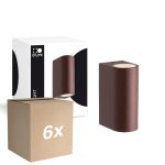 Lot 6x D'Lite Applique Murale Vossem Rouille Up & Down | Convient pour 2x GU10 