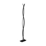 Eglo Lampadaires Salon Lasana 3 Acier Aluminium Noir 17W 2300lm - 830 Blanc Chaud | IP20