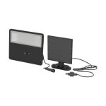 Eglo Applique Murale Panettieri Solar Noir 6W 860lm - 840 Blanc Froid | IP65 - Détecteur De Mouvement