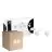 Lot 6x D'Lite Plafonnier Beitem Dépolie Blanc FSC Bois | Convient Pour 4x GU10