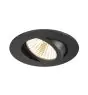 SLV New Tria Universel 68 Spot Aluminium Noir Rond 8.6W 600lm 38D - 925-930-940 CCT | Diamètre 68mm -  Meilleur Rendu Des Couleurs - Dimmable 