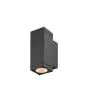 SLV Theo Pro S Up/Down Applique Murale Aluminium Anthracite 12W 1400lm - 827 Blanc Très Chaud | Extérieur - IP65
