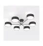 Emibig Plafonnier Maga Acier Noir | Convient pour 6x E14 - Max 10W