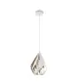Eglo Suspension Luminaire Carlton 1 Acier Blanc Dorée | IP20 - Convient pour 1x E27 