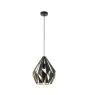 Eglo Suspension Luminaire Carlton 1 Acier Noir Dorée | IP20 - Convient pour 1x E27 