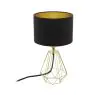 Eglo Lampe De Chevet Carlton 2 Acier Dorée Noir | IP20 - Convient pour 1x E14 