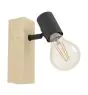 Eglo Applique Murale Townshend 3 Bois Acier Noir | IP20 - Convient pour 1x E27