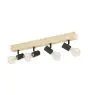 Eglo Plafonnier Townshend 3 Bois Acier Noir | IP20 - Convient pour 4x E27 