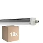 Lot 10x Ledvance Étanche Réglette Imperméable FLEX Câblage Traversant 42W 6800lm - 830 Blanc Chaud| IP66 - Équivalent 2x58W
