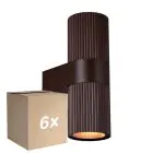 Lot 6x Nordlux Kyklop Applique Murale Aluminium Rouille  Up & Down | Convient pour 2x GU10