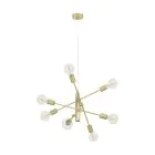 Eglo Suspension Luminaire Gradoli 1 Acier Dorée | IP20 - Convient pour 8x E27 